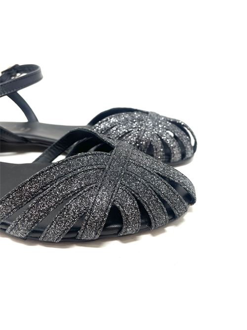 Sandalo donna ragnetto glitter IL LACCIO | G500GLITTERNERO